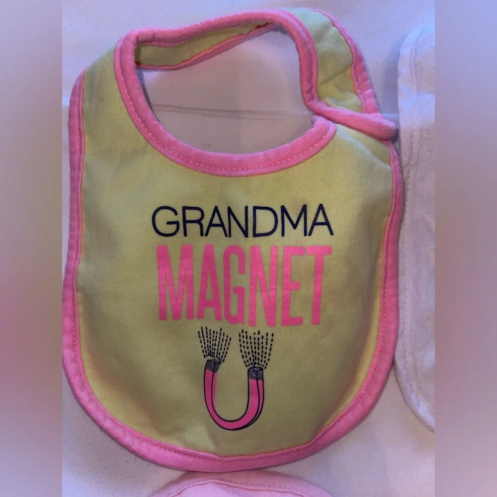 Adorable baby girl Bibs~Pink, White, Yellow